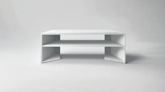 Biała stalowa szafka RTV 120 x 40 x 45 cm